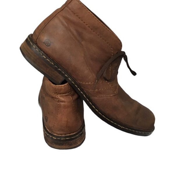 Born Brown Leather Lace Casual Ankle Chukka Boots Shoes 12 main image 5